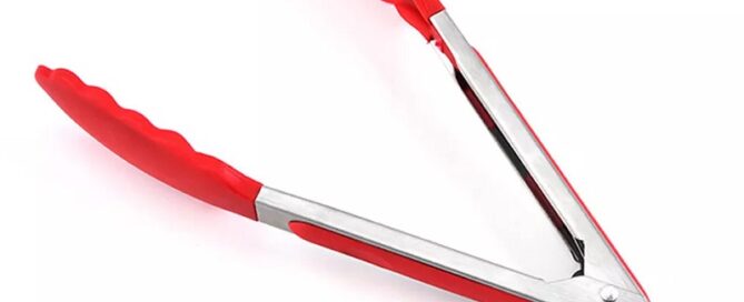 9" Silicone Stainless Steel Food Tong BBQ Grilling Tong Serving Tong Kitchen Barbecue Tool