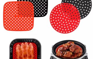 Custom Reusable Air Fryer Liners Non-Stick & Easy to Clean Silicone Air Fryer Mats