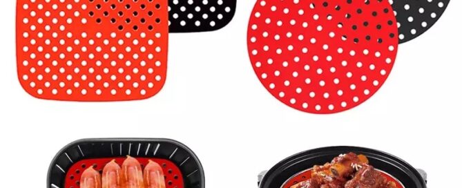 Custom Reusable Air Fryer Liners Non-Stick & Easy to Clean Silicone Air Fryer Mats