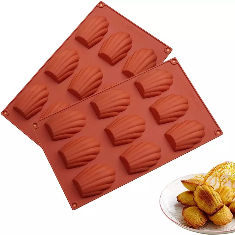 Silicone Madeleine Mold 9 Cavities Nonstick Baking Mold Handmade Soap Moulds Ice Cube Tray Making Cake Chocolate Candy Biscuit  