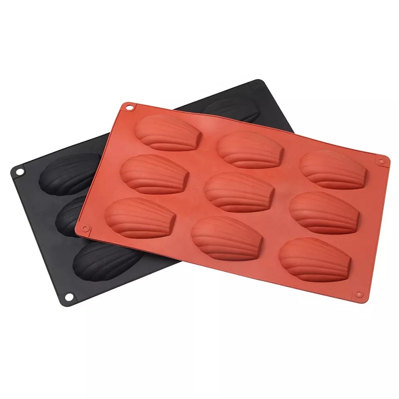 Silicone Madeleine Mold 9 Cavities Nonstick Baking Mold Handmade Soap Moulds Ice Cube Tray Making Cake Chocolate Candy Biscuit  