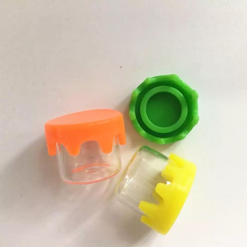 1 silicone cap for Glass jar glass container with silicone closure airtight drippy silicone lid 6ml for oil storage