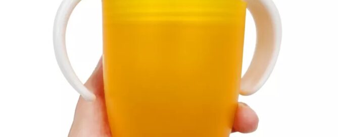 360 Baby Learning Drinking Silicone Cup with Double Handle Flip Degrees Leakproof Kids Water Feeding Bottle 