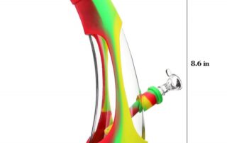 8.6 Inc Silicone Smoking Water Glass Hookah Pipe Bong Tobacco Bubbler Best Gift 5 silicone bong