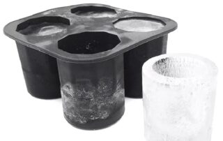 BPA Free Slow Melting 4 Cup Silicone Ice Shot Glass Ice Mold 4 Cavity Shot Glass Ice Cube Tray For Whiskey Cocktails