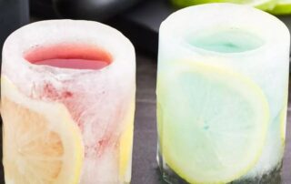 BPA Free Slow Melting 4 Cup Silicone Ice Shot Glass Ice Mold 4 Cavity Shot Glass Ice Cube Tray For Whiskey Cocktails