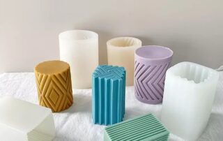 Custom 3D Silicone Candle Molds Geometric Shape Silicone Mould for Making DIY Homemade Beeswax Candles Bath Mini Soap Mold Maker