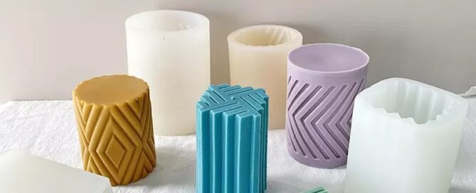 Custom 3D Silicone Candle Molds Geometric Shape Silicone Mould for Making DIY Homemade Beeswax Candles Bath Mini Soap Mold Maker