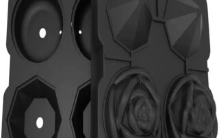 Factory Selling BPA Free 2 Ice Rose 2 Diamond Silicone Ice Cube Tray 3D Silicone Rose Shape Ice Cube Mold