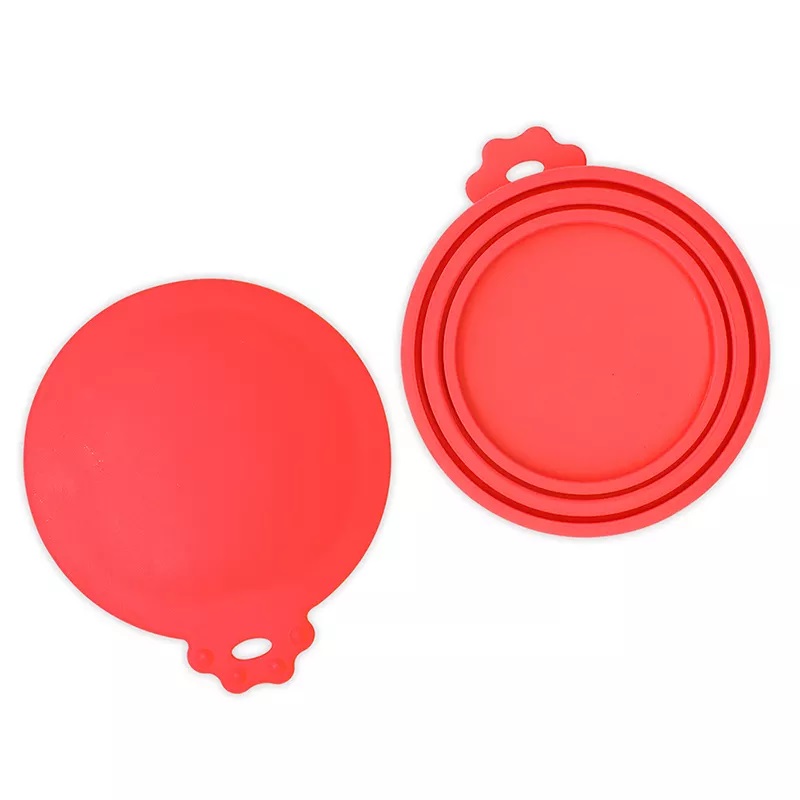 Food Grade dishwasher flexible Silicone Pet can Cover Universal BPA Free Silicone Can Lids Covers