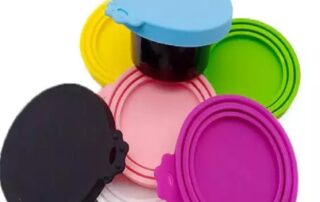 Food Grade dishwasher flexible Silicone Pet can Cover Universal BPA Free Silicone Can Lids Covers