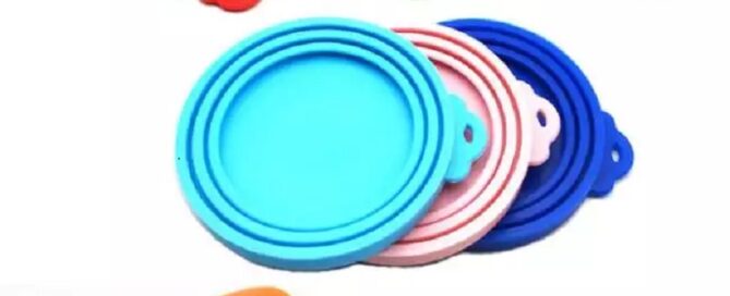 Food Grade dishwasher flexible Silicone Pet can Cover Universal BPA Free Silicone Can Lids Covers