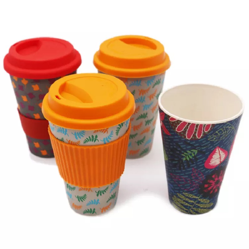 Heat Resistant Easy Take-Away Silicone Water Bottle Mug Coffee Cup Sleeve