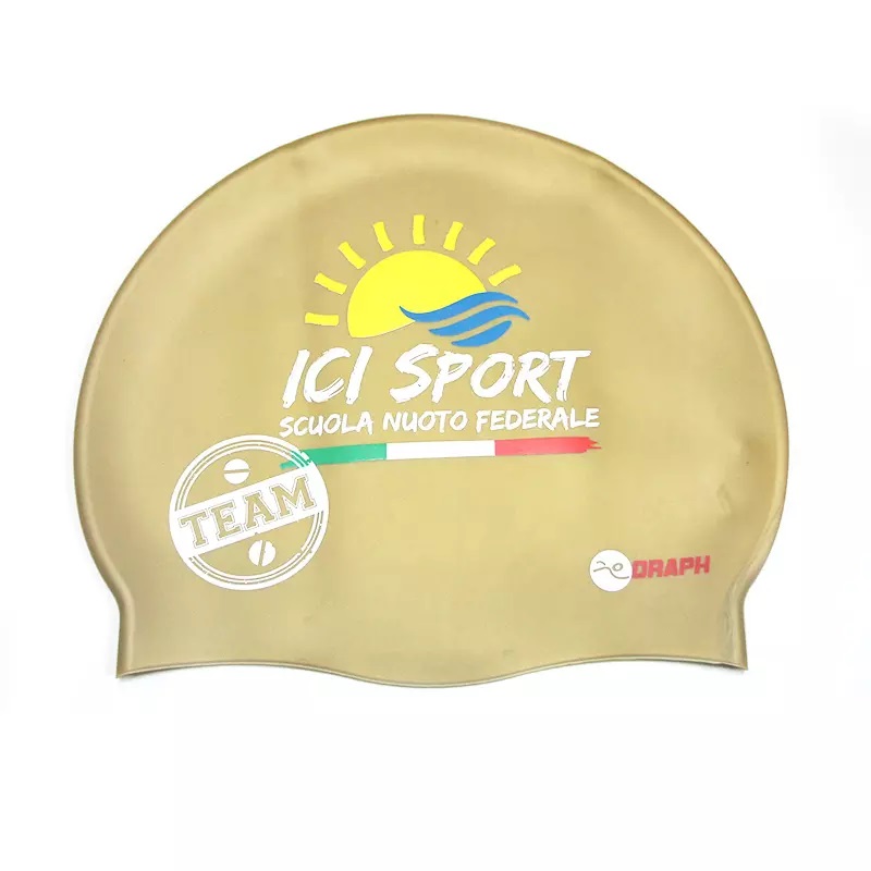 Silicone Non-slip Swim Cap Waterproof Elastic Bathing Cap Printing Logo Adult Swimming Hat for long Hair