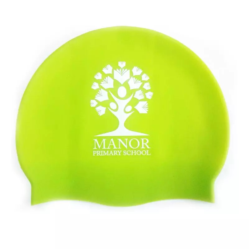 Silicone Non-slip Swim Cap Waterproof Elastic Bathing Cap Printing Logo Adult Swimming Hat for long Hair