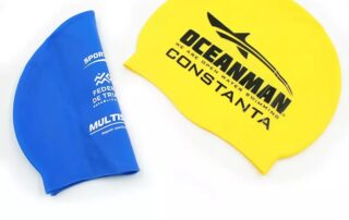 Silicone Non-slip Swim Cap Waterproof Elastic Bathing Cap Printing Logo Adult Swimming Hat for long Hair