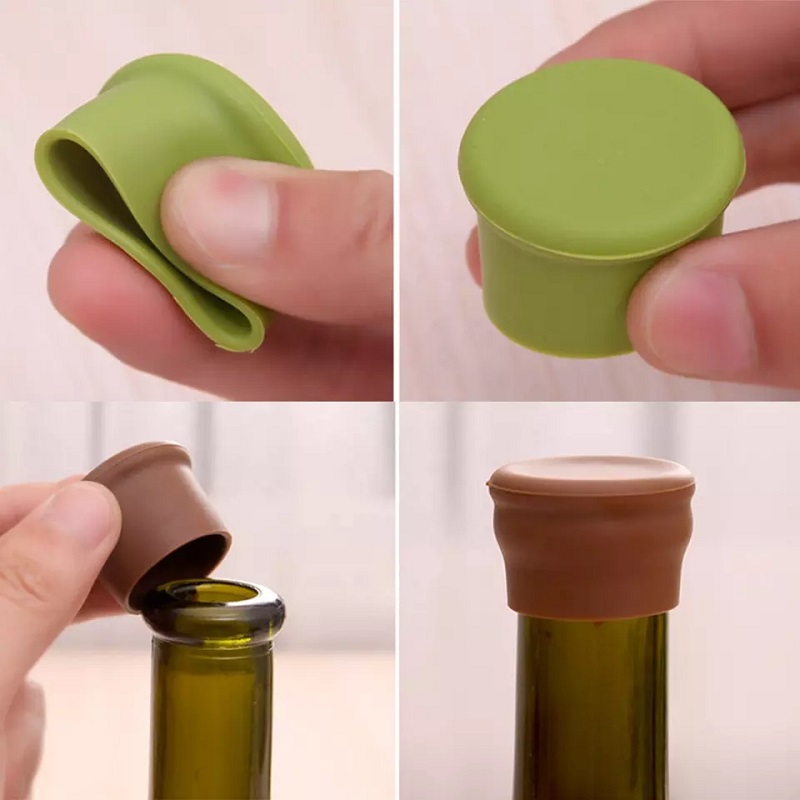 Wholesale Cheap Food Grade Silicone Wine Glass Bottle Cap Keep Beer Fresh Silicone Bottle Lid