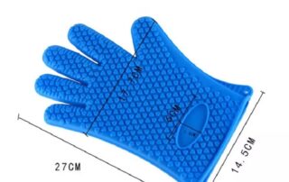 Customized LOGO Extra Thick Non-slip Heat Resistant Silicone Oven Gloves for Kitchen Cooking Baking