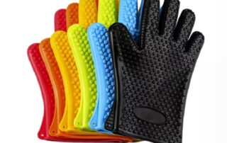 Customized LOGO Extra Thick Non-slip Heat Resistant Silicone Oven Gloves for Kitchen Cooking Baking