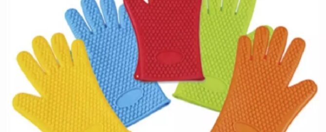 Customized LOGO Extra Thick Non-slip Heat Resistant Silicone Oven Gloves for Kitchen Cooking Baking
