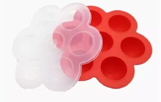 Eco-Friendly Homemade Egg Poacher Reusable Food Container with Lid Silicone Egg Bites Cooking Mold