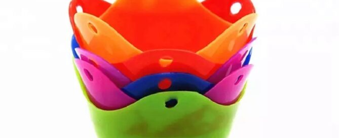 Nonstick microwave egg poacher pod cups set egg cooker boiler silicone egg poacher