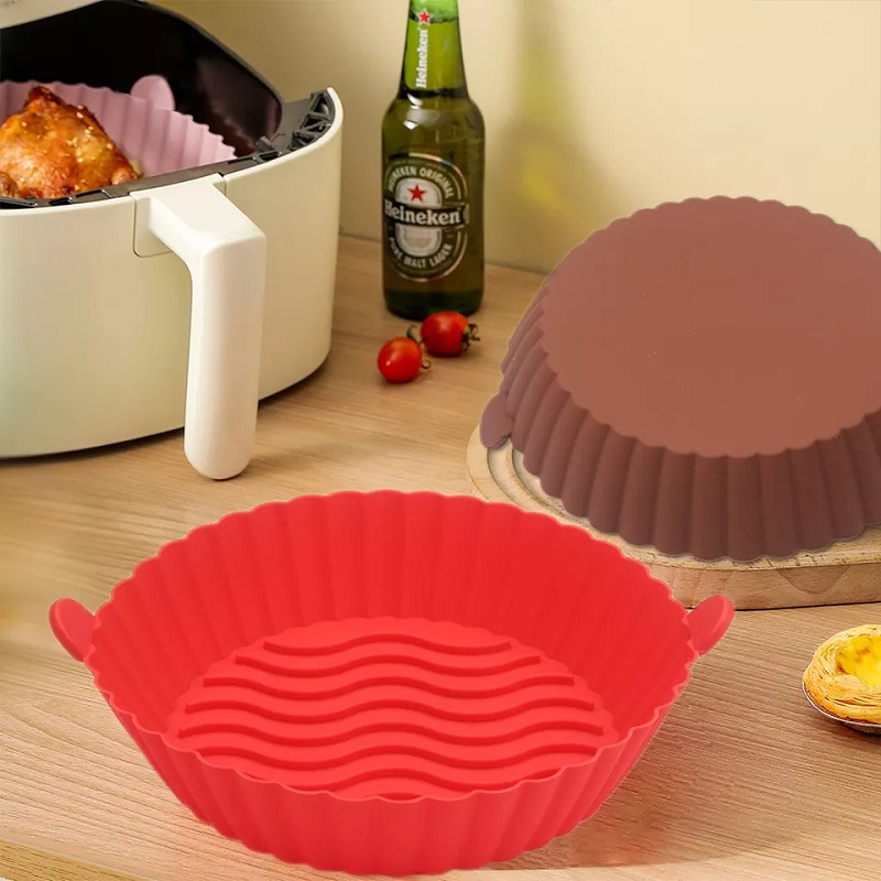 Reusable Non-stick 16cm Air Fryer Silicone Pot Baking Tray Pot For Air Fryer silicone home depot