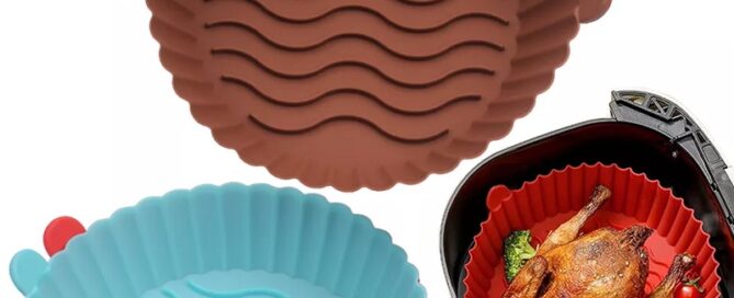 Reusable Non-stick 16cm Air Fryer Silicone Pot Baking Tray Pot For Air Fryer silicone home depot