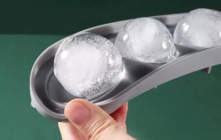 Square Ice Cube Maker Mold Trays Custom Round Ice Cream Mould Silicone Ice Cube Tray With Lid