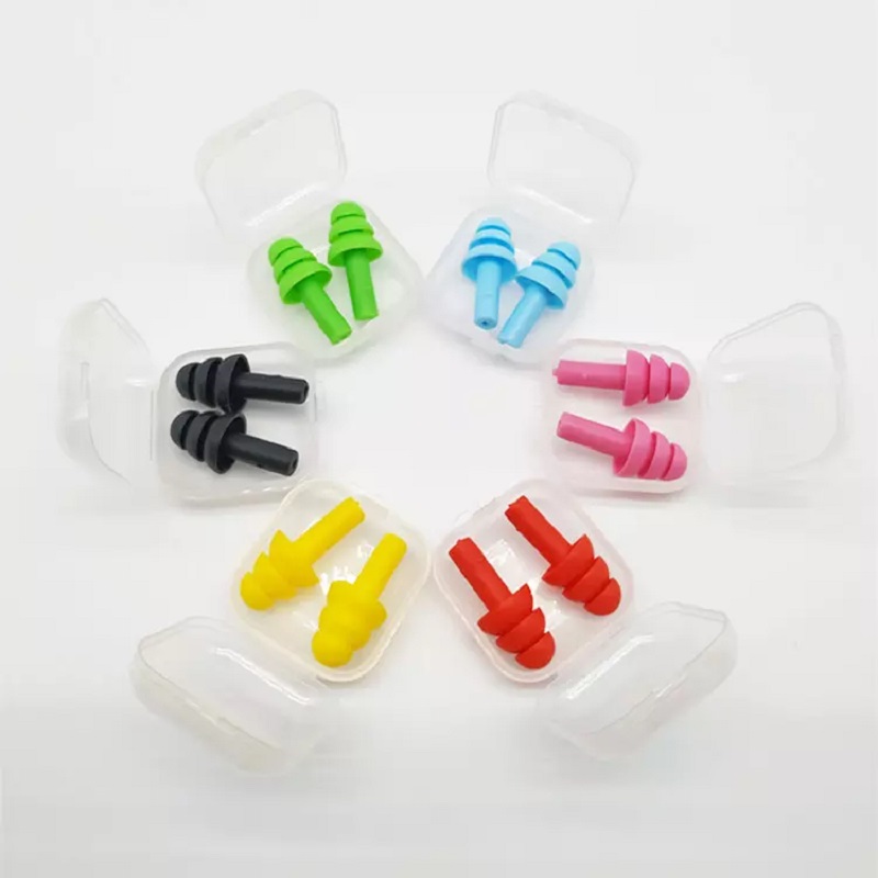 Silicone ear plugs noise reduction waterproof swimming learning sleeping earplugs