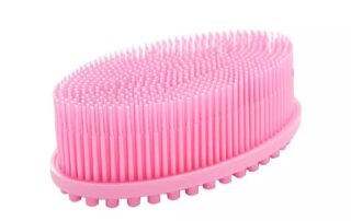 Double Sided Shower Exfoliation Brush Soft Silicone Bath Body Handheld Brush Scrubber