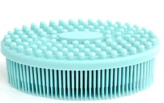 Double Sided Shower Exfoliation Brush Soft Silicone Bath Body Handheld Brush Scrubber