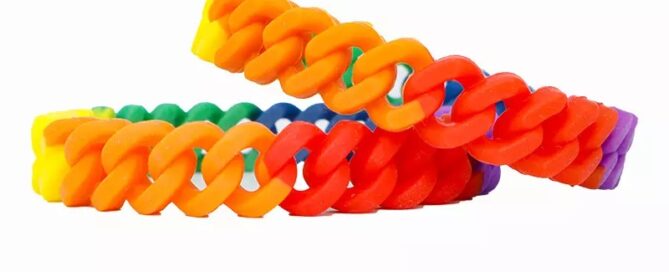 Fashion Multicolor Pin Silicone Twist simple Bracelet boy fashion silicone Rainbow Hollow bracelets