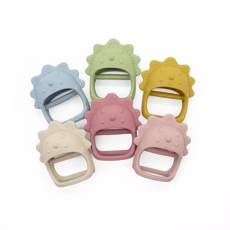 Food Grade New Teething Toys BPA Free Animal Never Drop Wrist Silicone Teether Baby