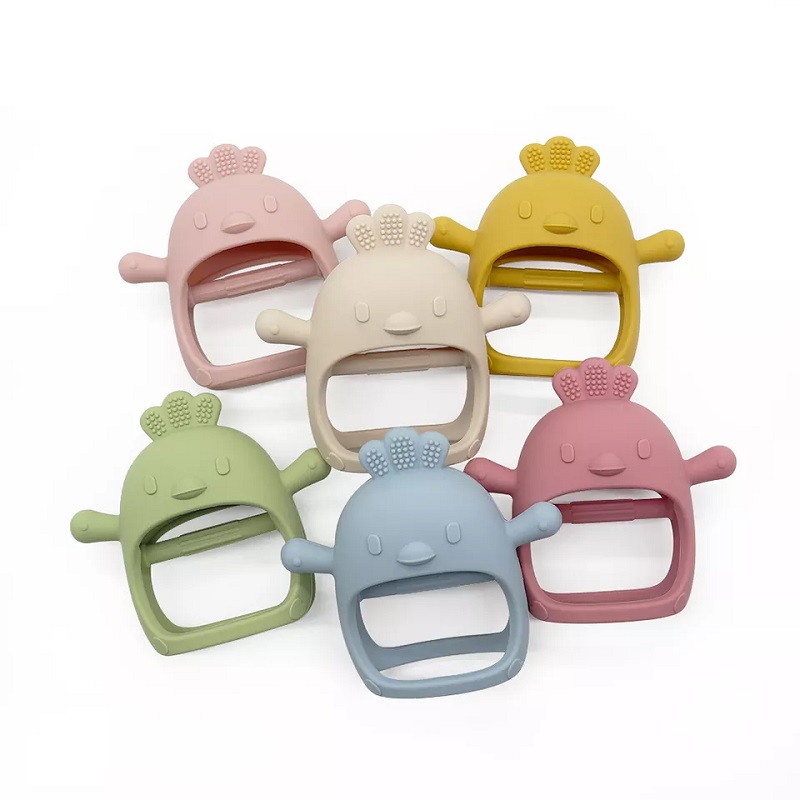 Food Grade New Teething Toys BPA Free Animal Never Drop Wrist Silicone Teether Baby