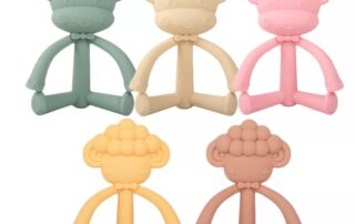 Food Grade New Teething Toys BPA Free Never Drop Wrist Silicone Teether Baby silicone animals