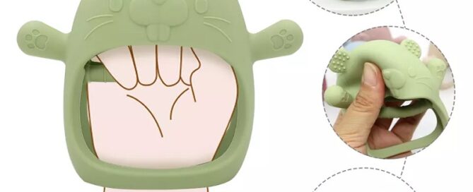 Food Grade New Teething Toys BPA Free Never Drop Wrist Silicone Teether Baby silicone animals