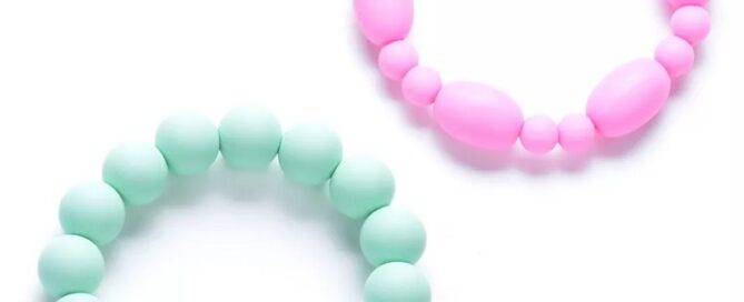 Food Grade Silicone Abacus Bead Wholesale Baby Teething Loose Flat Round Silicone Beaded Bracelet