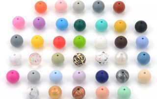 Food Grade Silicone Abacus Bead Wholesale Baby Teething Loose Flat Round Silicone Beaded Bracelet