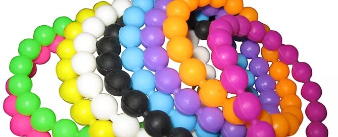 Hexagon Letter Chew Teeth Bead Custom Printed bracelet Bead Alphabet Round Silicone Beads