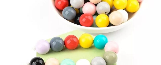 Hexagon Letter Chew Teeth Bead Custom Printed bracelet Bead Alphabet Round Silicone Beads