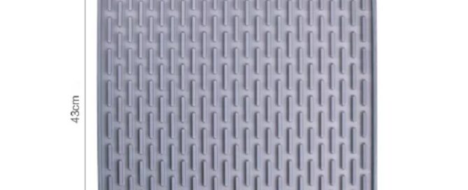Non-Slip Silicone Dish Drying Mat heat resistant Silicone Protector pad for Kitchen Countertops