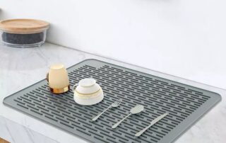Non-Slip Silicone Dish Drying Mat heat resistant Silicone Protector pad for Kitchen Countertops