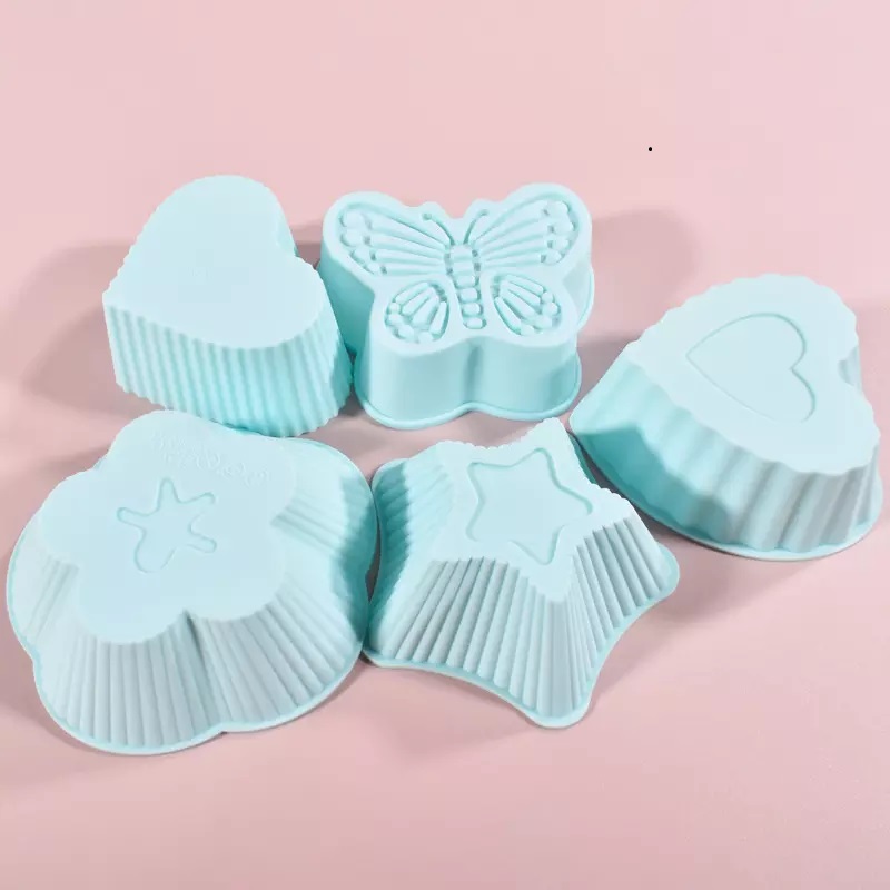 Silicone Cupcake Liners Reusable Baking Cups Nonstick Easy Clean Pastry Muffin silicone heart mold