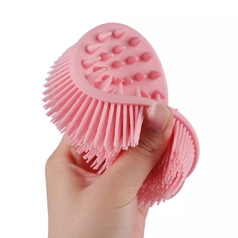 Silicone Head Massager Shampoo Brush Body Brush for Wet Dry Brushing Silicone Body Scrubber