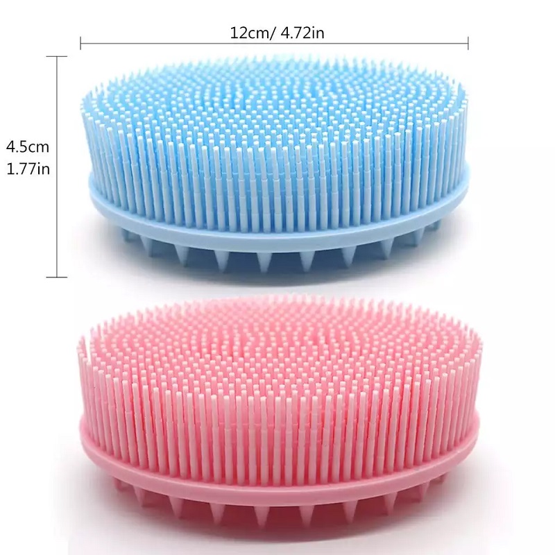 Silicone Head Massager Shampoo Brush Body Brush for Wet Dry Brushing Silicone Body Scrubber