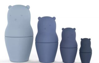 Silicone Matryoshka Doll 4 sets Nesting silicone baby dolls baby Educational Stacking Toy