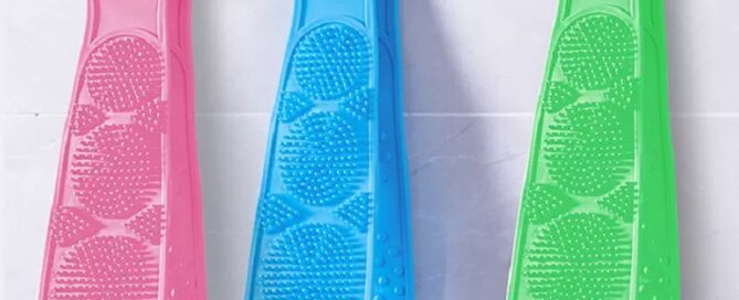 Soft Bath Message Towel Wash Body Back Brush Belt Exfoliating Silicone Body Scrubber