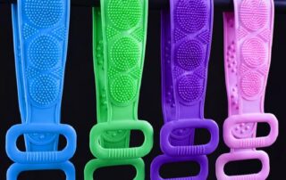 Soft Bath Message Towel Wash Body Back Brush Belt Exfoliating Silicone Body Scrubber