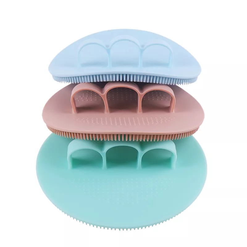 Soft Exfoliating Scrubber Brush Silicone Bath Shower Body Brush Dry Skin Brushing Glove Loofah